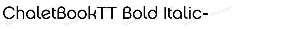 ChaletBookTT Bold Italic字体转换